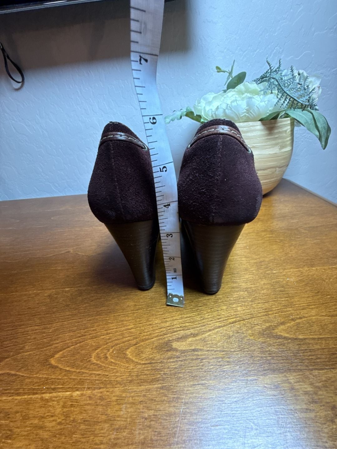 Aerosoles Wedge Shoes Size 7.5 Brown Suede Tassel Loafer 7