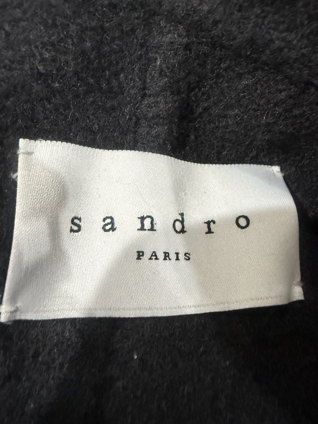Sandro Paris Charcoal Gray Wool Blend Long Coat FR 36 Quiet Luxury 5