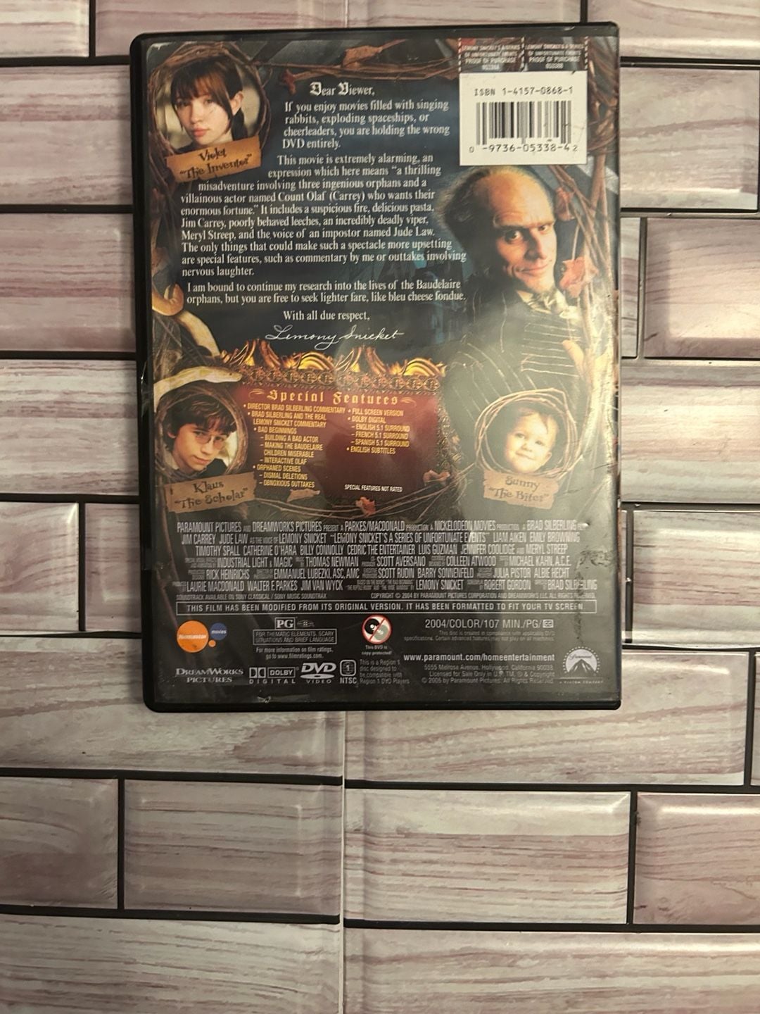 Lemony Snicket's A Series Of Unfortunate Events DVD Full 2