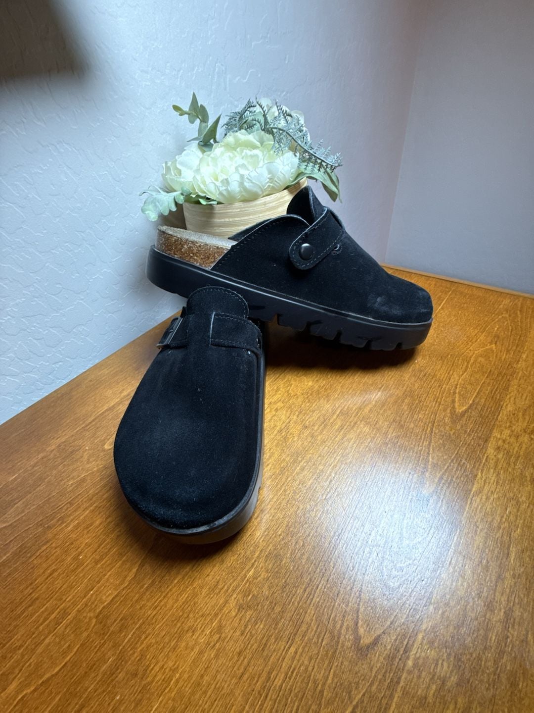 Project Cloud Suede Clog Black 7.5 2