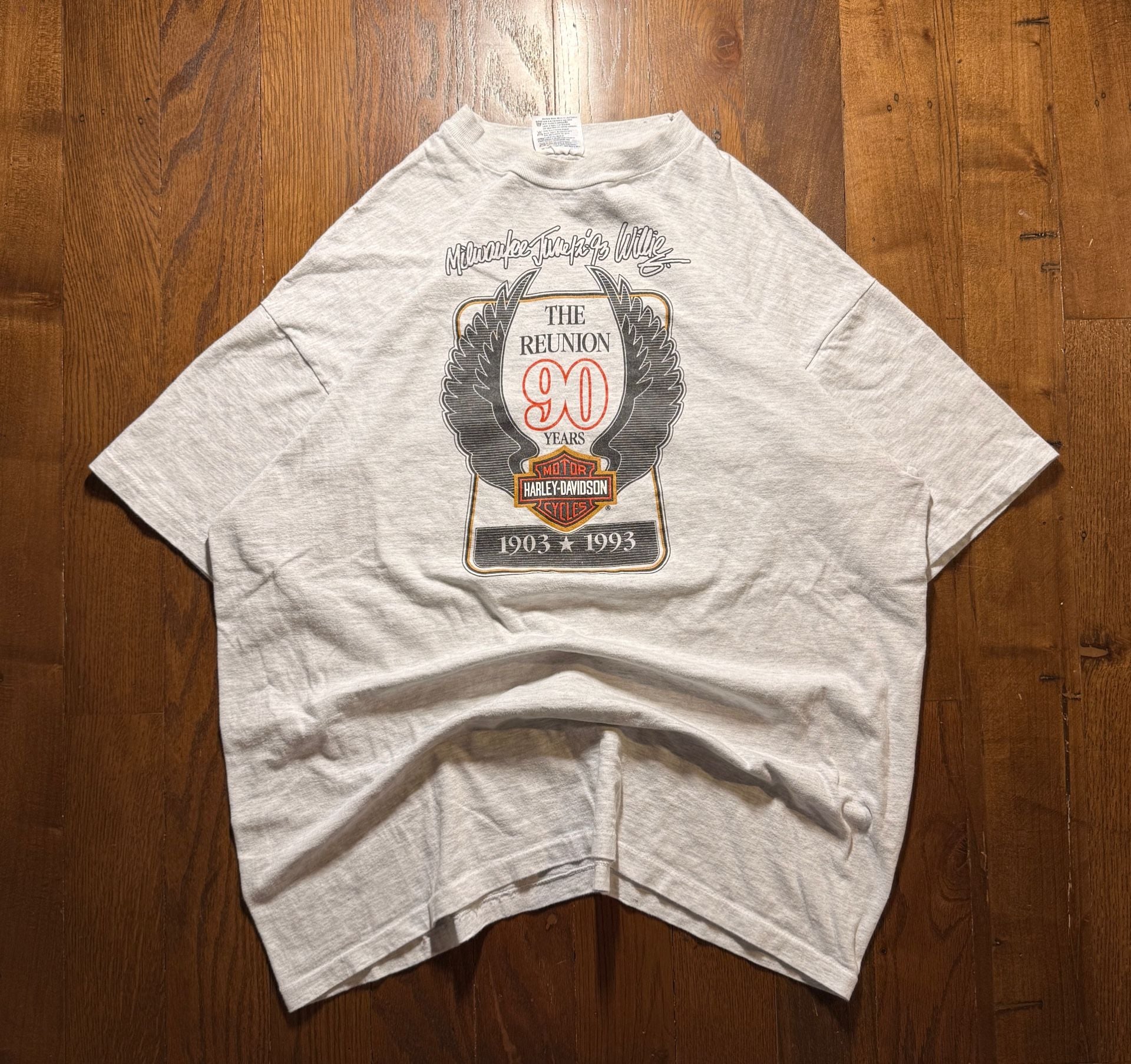 Harley Davidson Vintage 1993 single stitch 90th Anniversary The Reunion T-Shirt 1