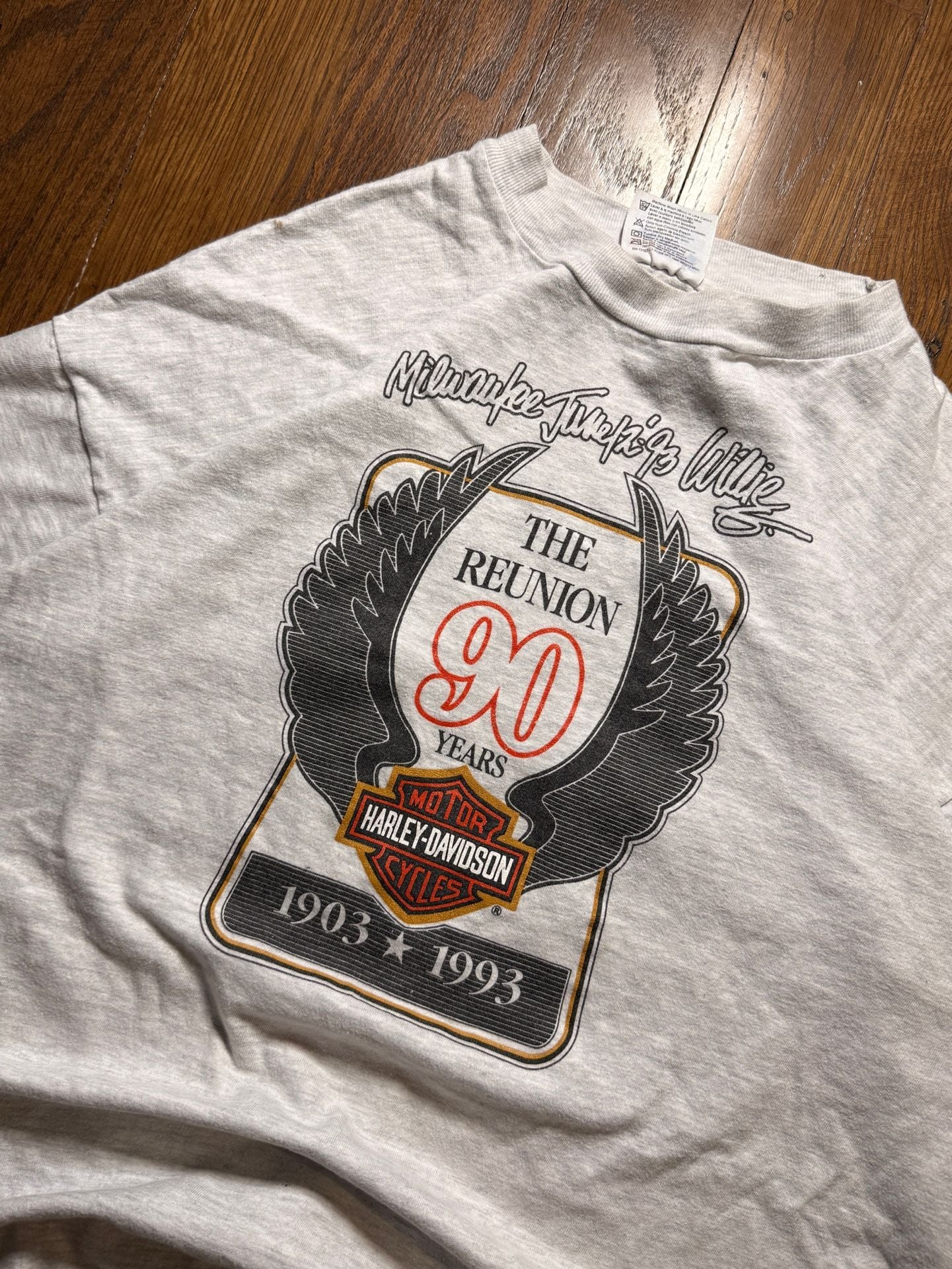 Harley Davidson Vintage 1993 single stitch 90th Anniversary The Reunion T-Shirt 2