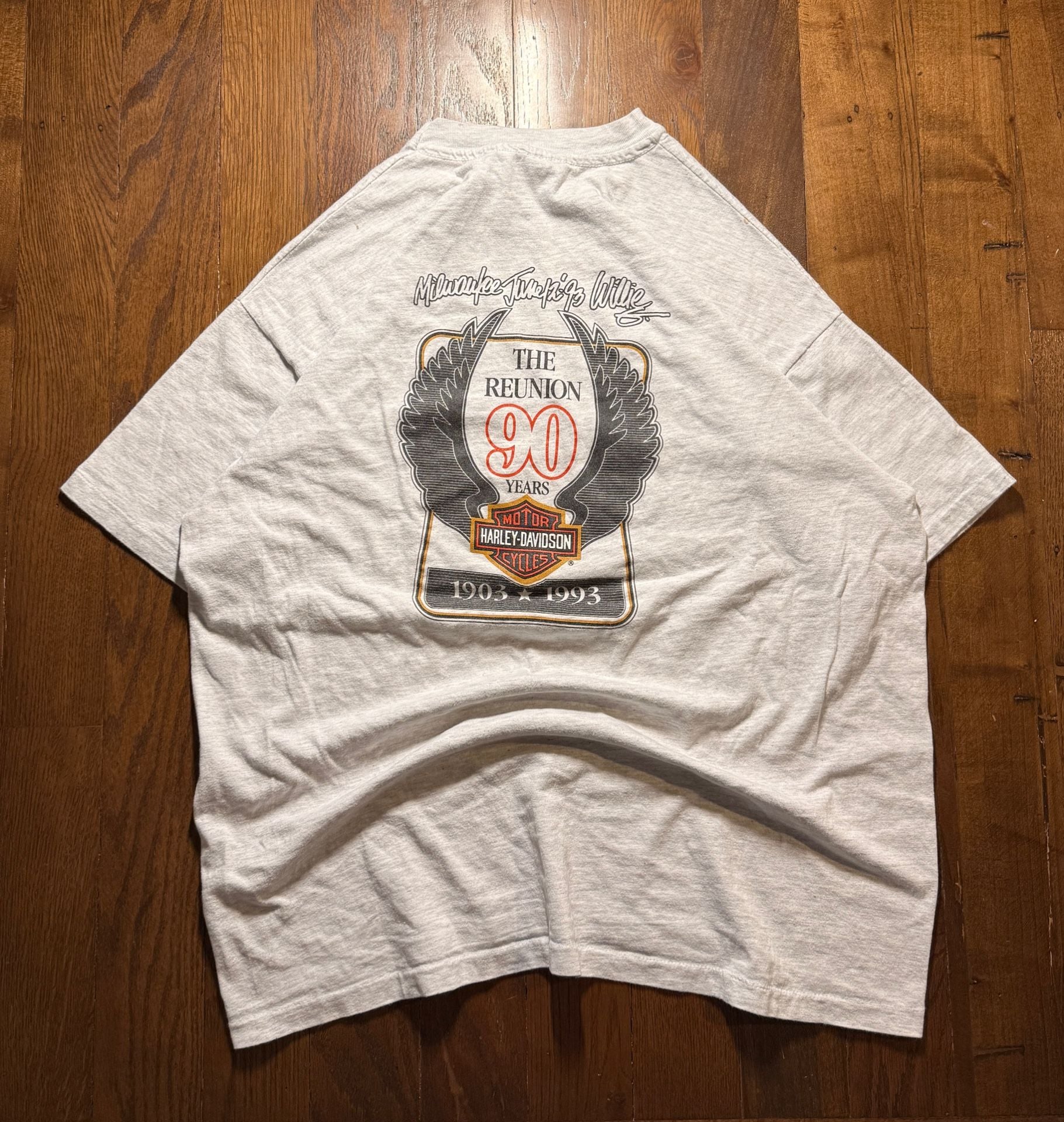Harley Davidson Vintage 1993 single stitch 90th Anniversary The Reunion T-Shirt 4