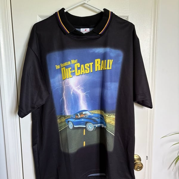Elite The Franklin Mint Die-Cast Rally Polo Shirt Size XL Black