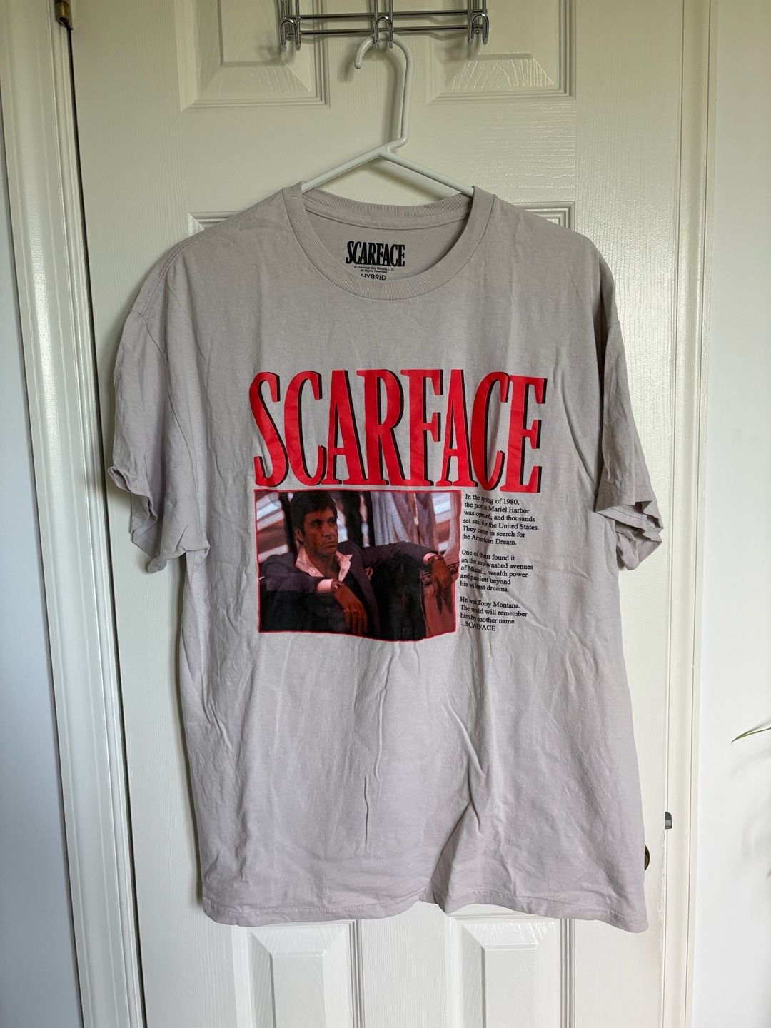 Hybrid Apparel Scarface T-Shirt Size XL Grey Tony Montana Graphic 2