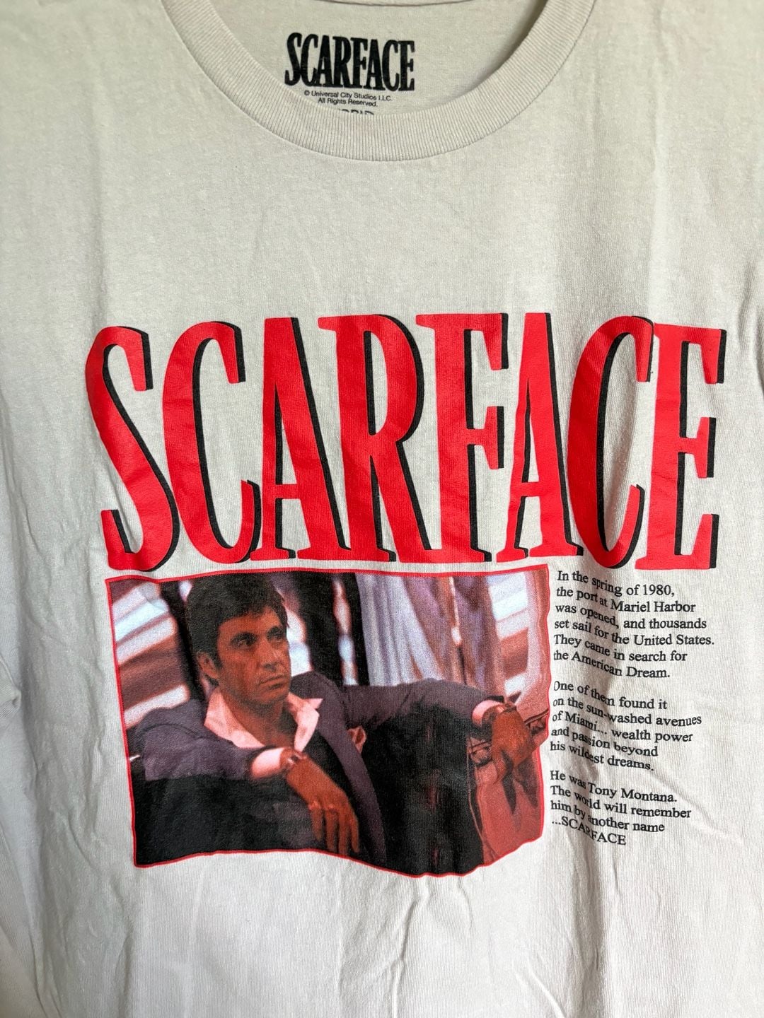 Hybrid Apparel Scarface T-Shirt Size XL Grey Tony Montana Graphic 4