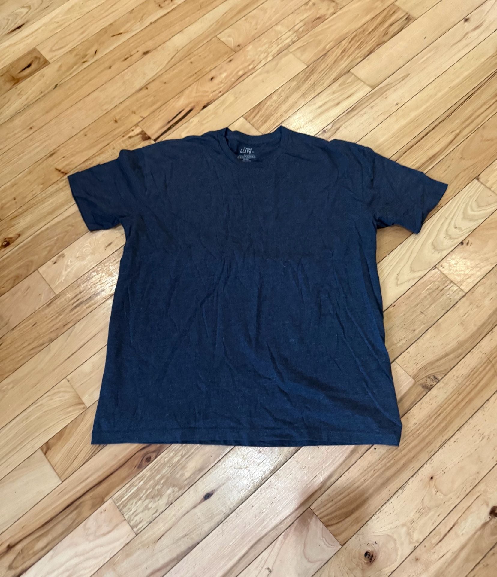 True Classic T-Shirt X-Large Blue Cotton Blend Crew Neck 2