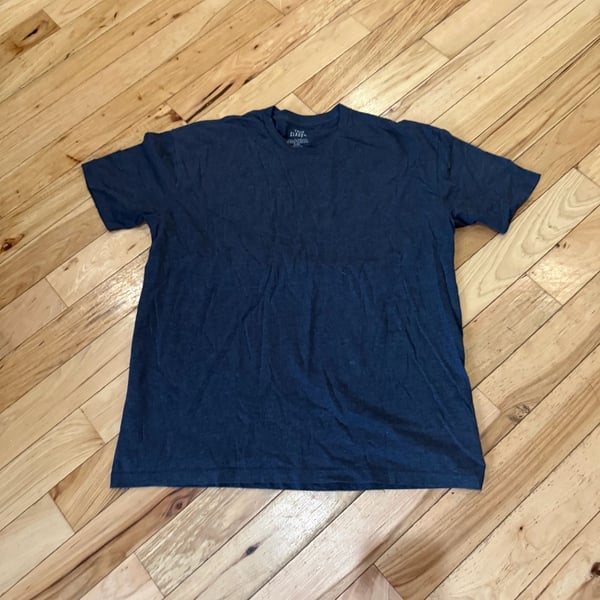 True Classic T-Shirt X-Large Blue Cotton Blend Crew Neck