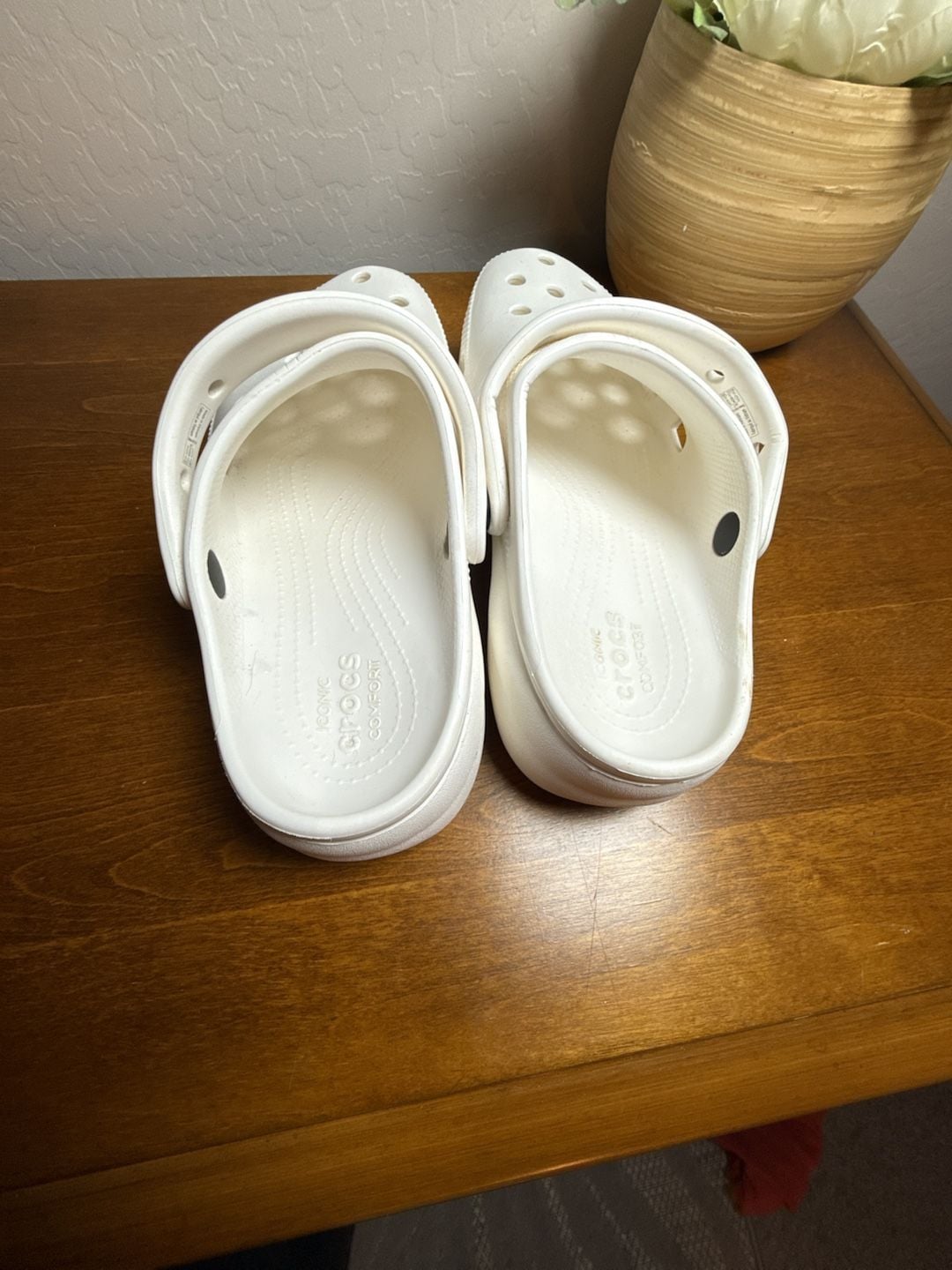 Crocs Classic Platform Clog Size W7 White 4