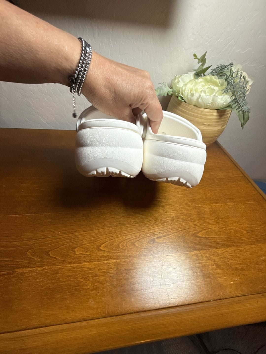Crocs Classic Platform Clog Size W7 White 5