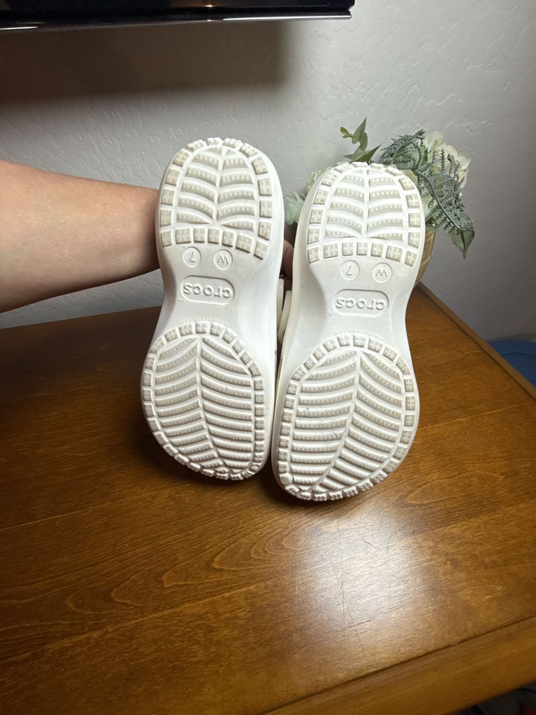 Crocs Classic Platform Clog Size W7 White 6