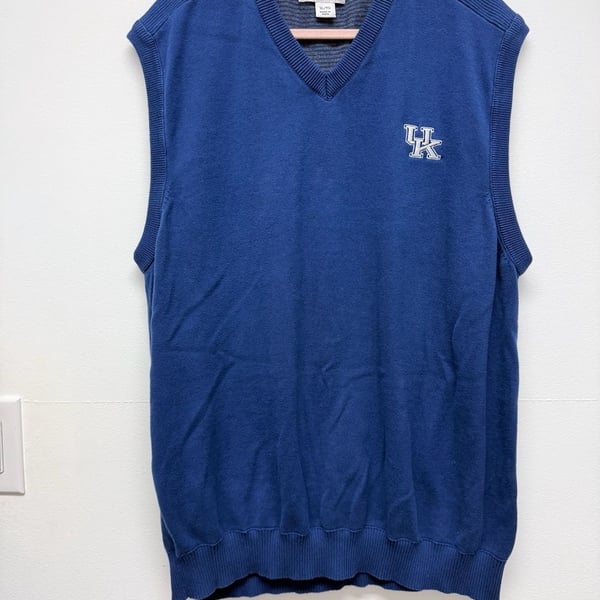Cutter & Buck Kentucky Wildcats Sweater Vest XL Blue