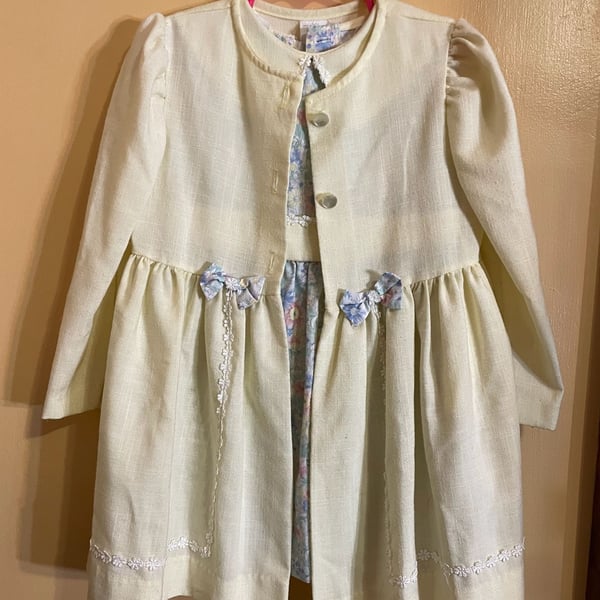 Vintage Thomas Dress Set Size 4T Floral Dress and Jacket