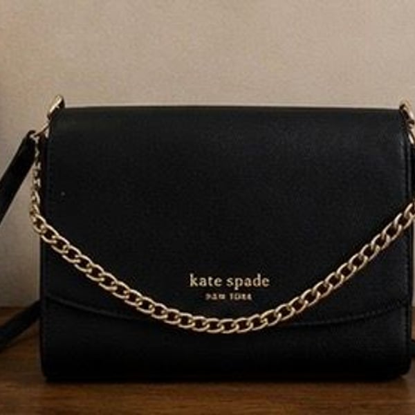 Kate Spade Carson Convertible Crossbody Bag Black Leather