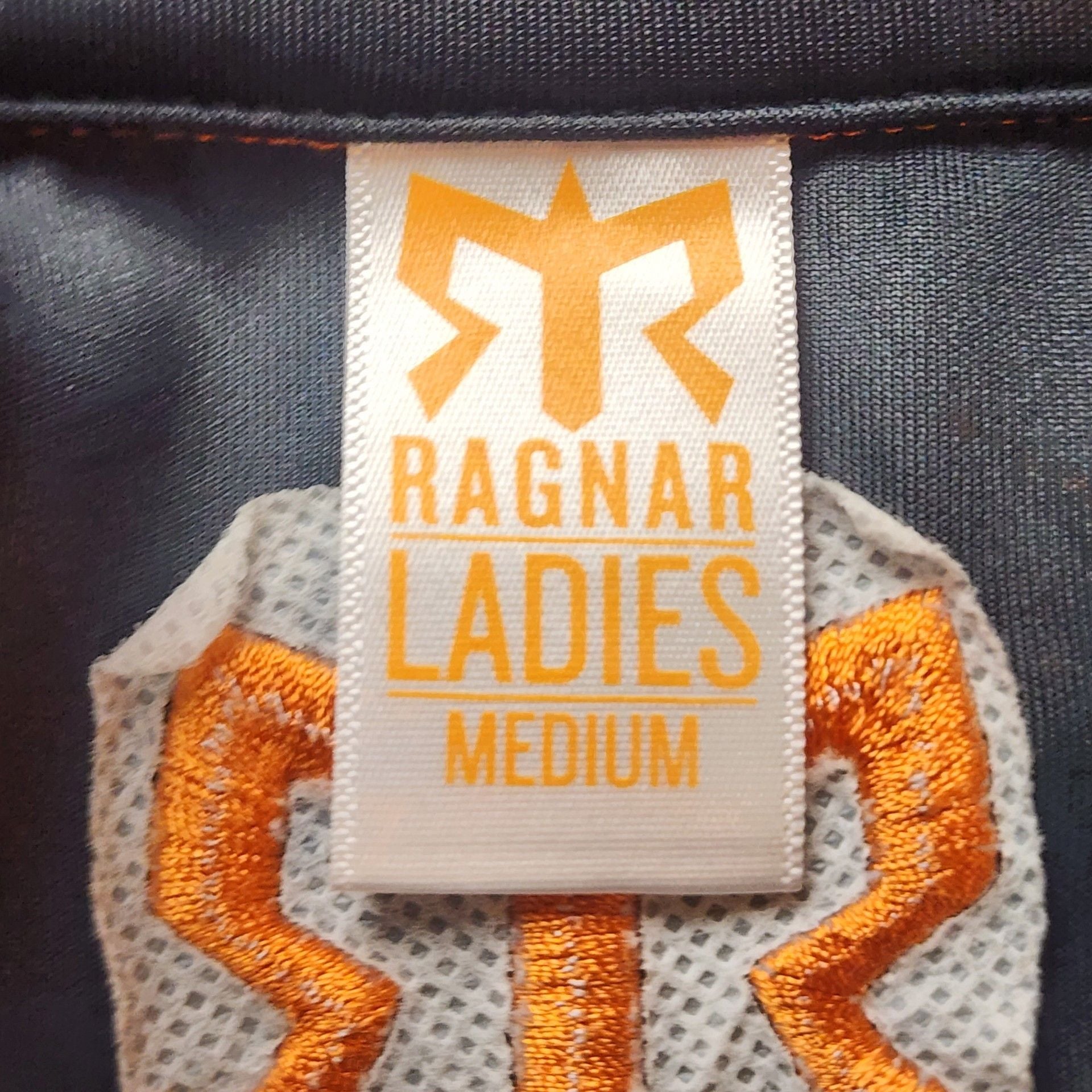 Ragnar Full Zip Jacket Medium Black Orange Contrast Stitching Athletic 4