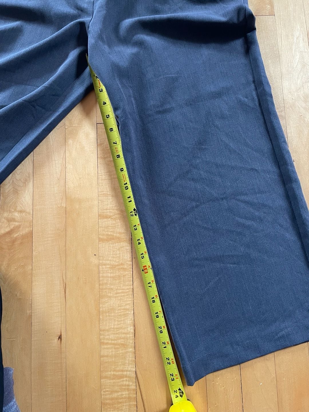 Nice Things High Rise Wide Leg Pants Gray Crepe Trousers, Size 40 8