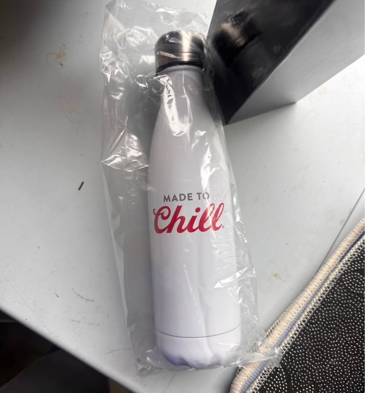 Coors Light Made To Chill Water Bottle White Stainless Steel 2