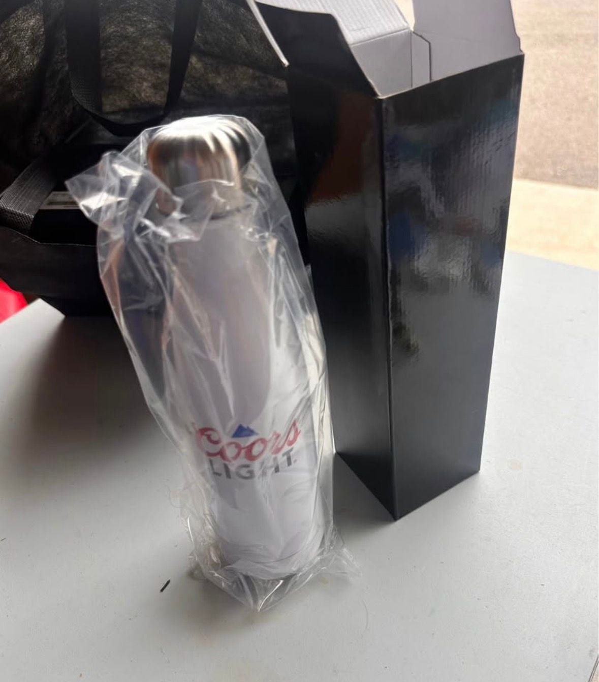Coors Light Made To Chill Water Bottle White Stainless Steel 3