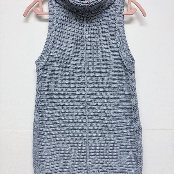 ANTHROPOLOGIE Pilcro Turtleneck Sweater Vest Blue....