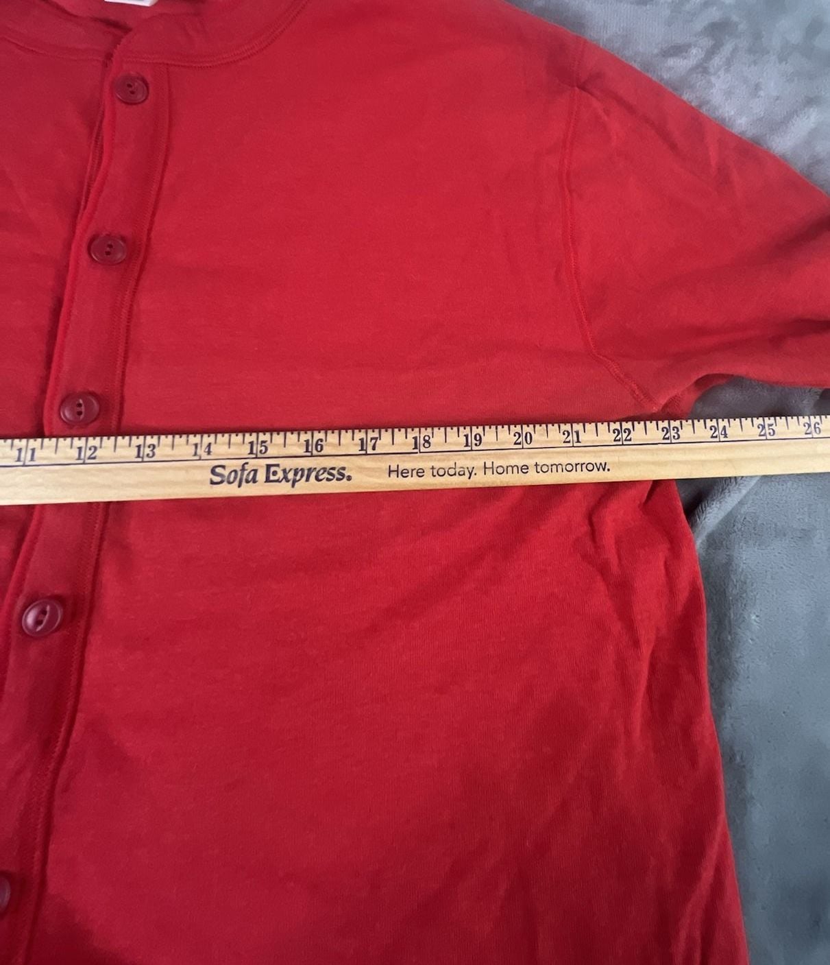 L.L. Bean Red Long Sleeve Henley long underwear Size L Reg OD8J7 7