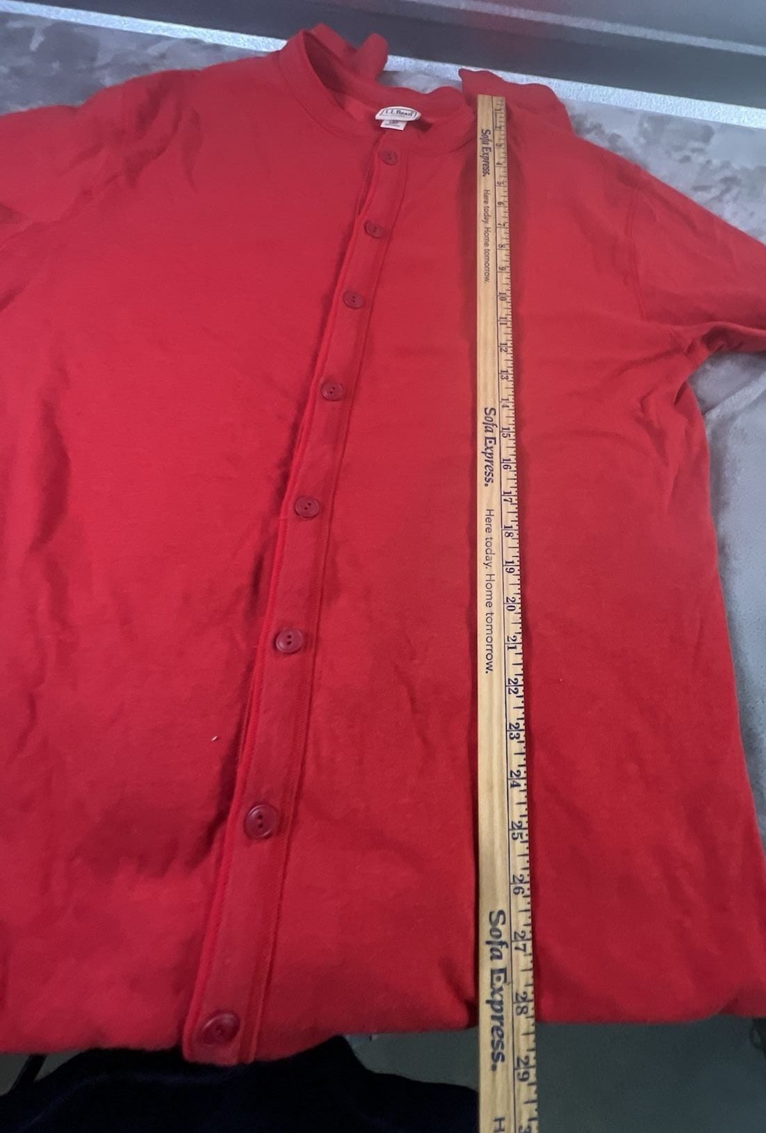 L.L. Bean Red Long Sleeve Henley long underwear Size L Reg OD8J7 8
