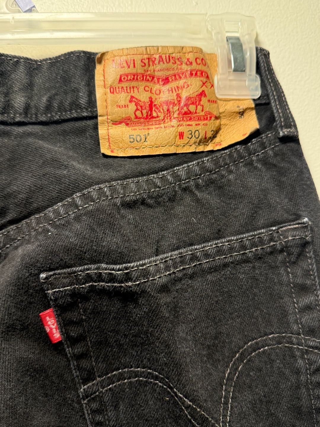Levi's 501 Jeans Black Denim 4