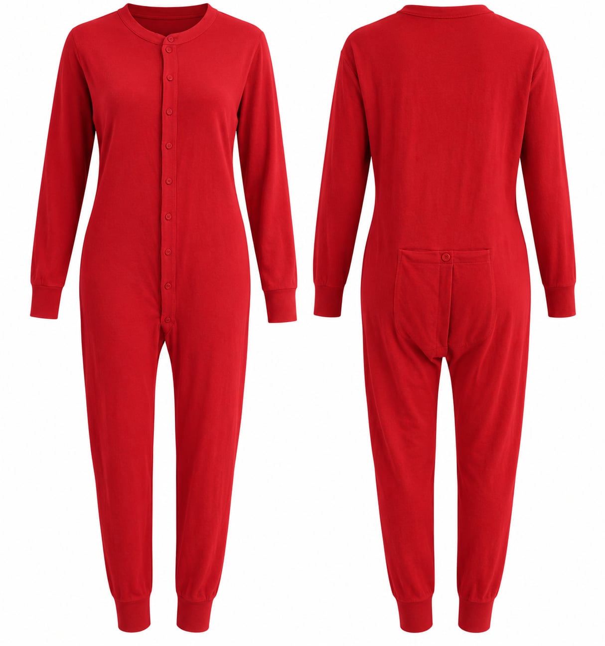 L.L. Bean Red Long Sleeve Henley long underwear Size L Reg OD8J7 2