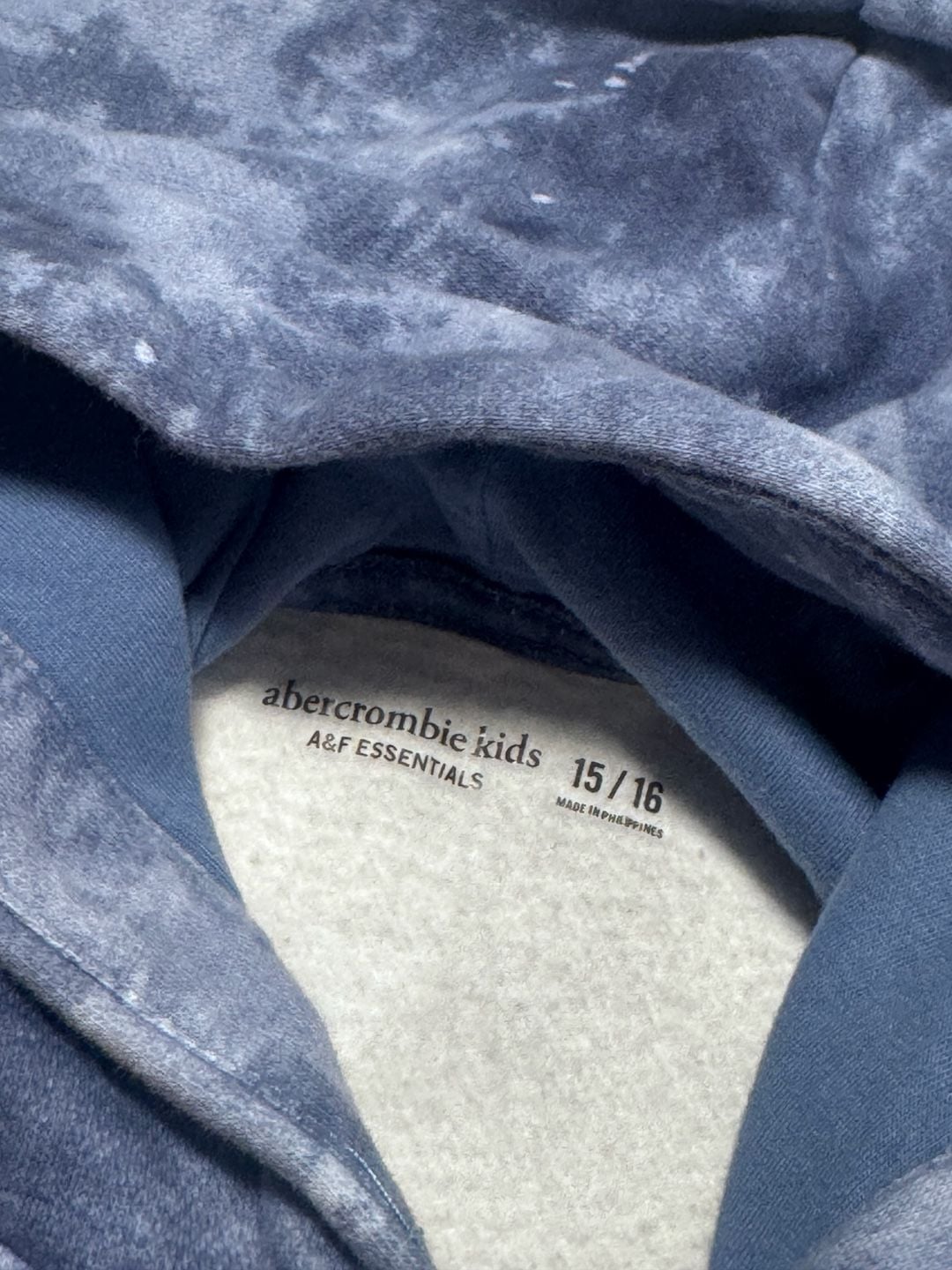 Abercrombie Kids Tie Dye Fleece Hoodie Size 15/16 Blue 4