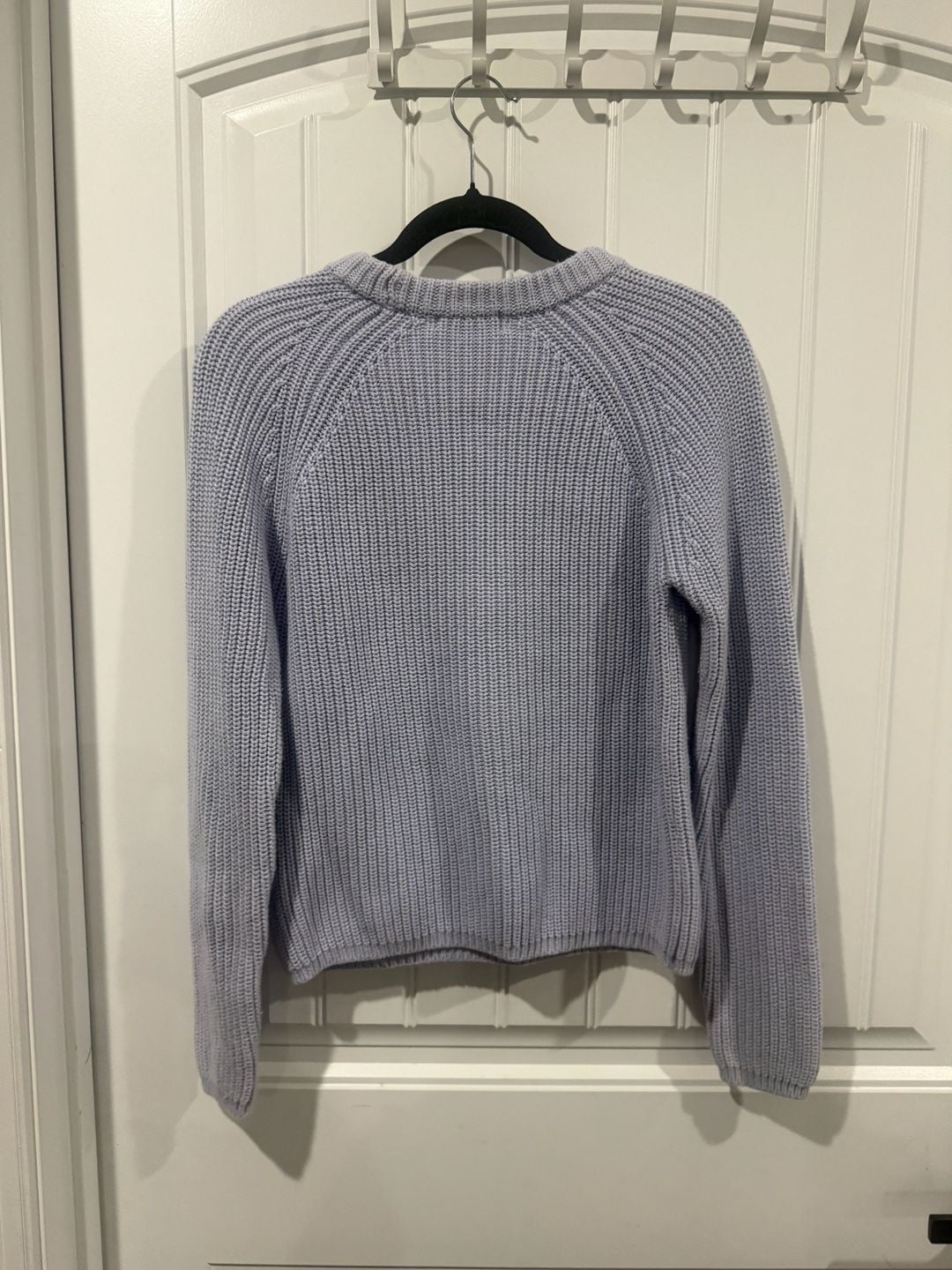 525 America Periwinkle 100% Cotton Chunky Rib Knit Crewneck Sweater Medium 4
