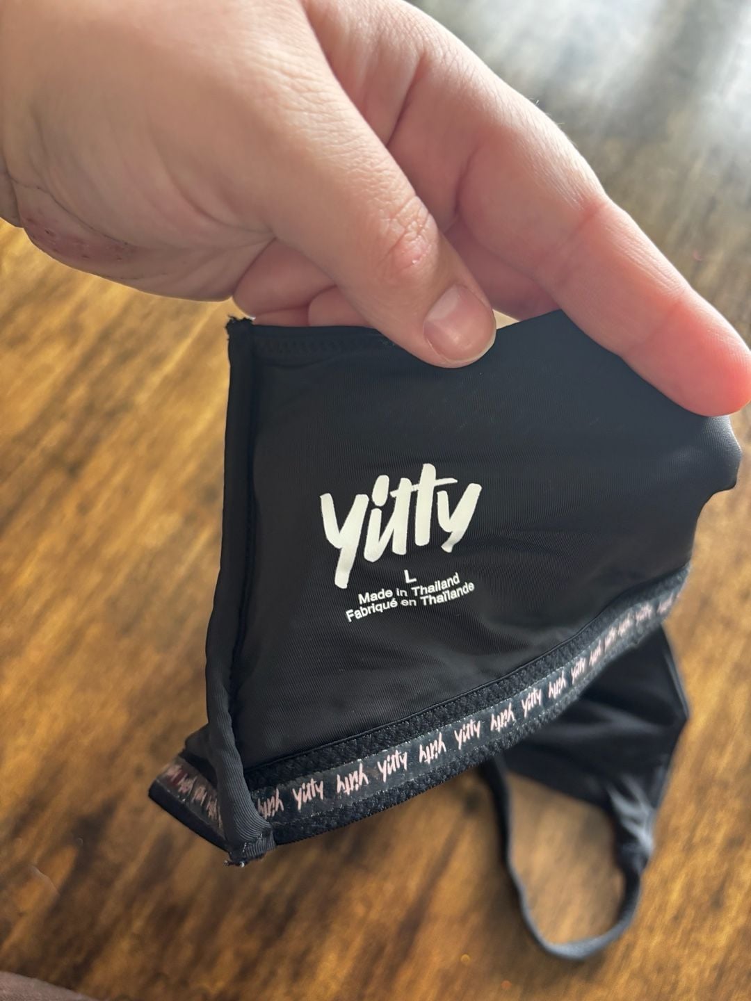 Yitty Black Logo Elastic Bra Size L 5