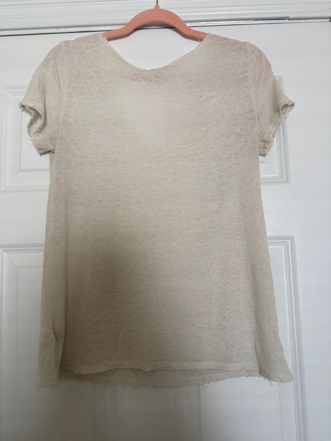 Aeropostale Short Sleeve V-Neck T-Shirt Size XS/Tan 4