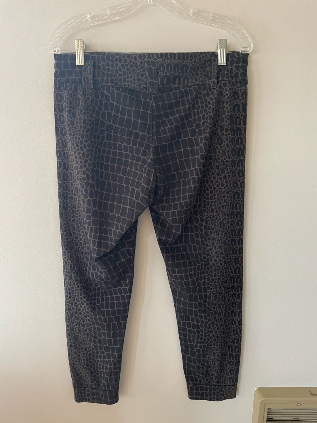 The Korff Kounsil Stretchy Jogger Pants Black Animal Print, Size S 10