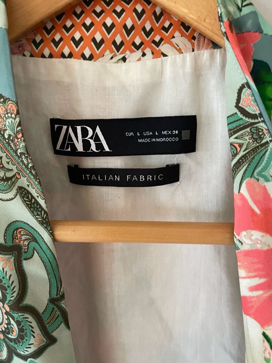 Zara Floral Patchwork Kimono Multicolor, Size L 4