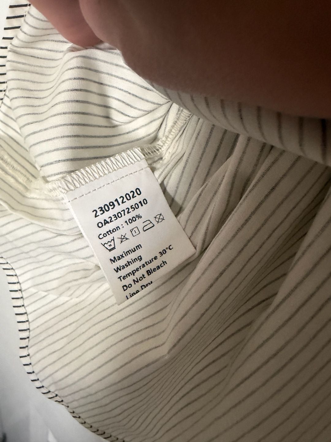Commense Striped Button Down Mini Dress Size S White Black Cotton 7