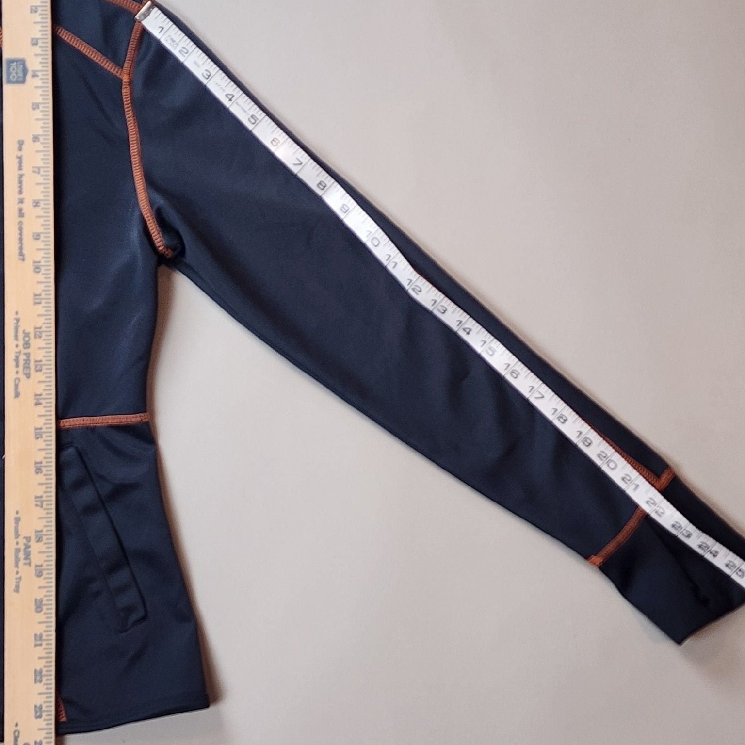 Ragnar Full Zip Jacket Medium Black Orange Contrast Stitching Athletic 8