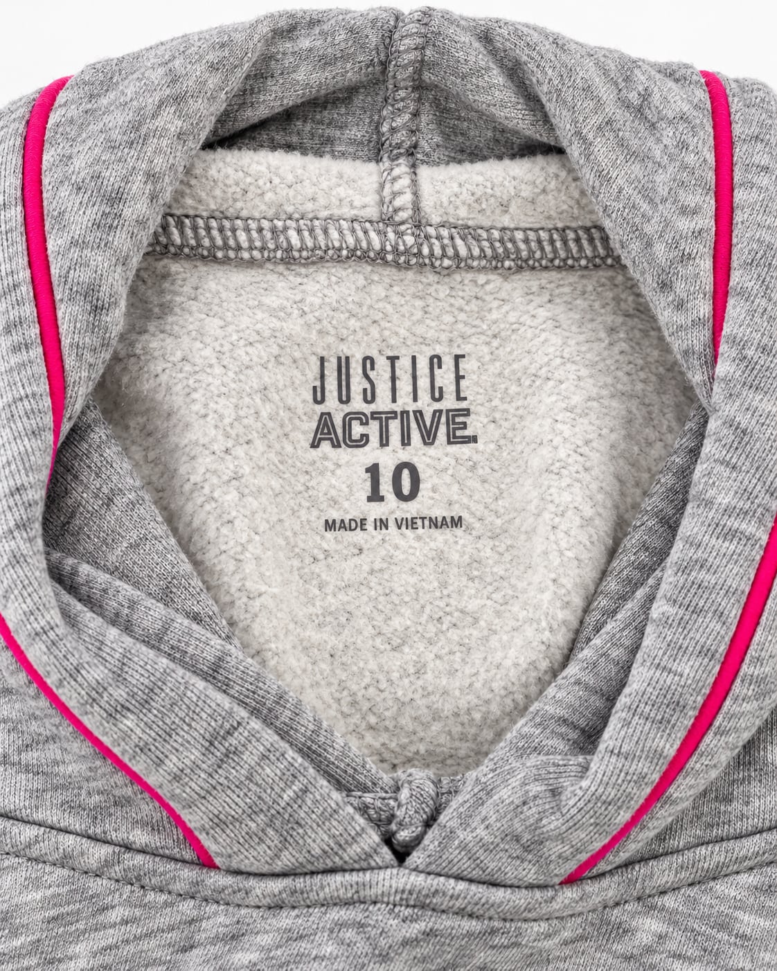 Justice Active Girls Gymnast Hoodie – Size 10 – Gray & Pink 7