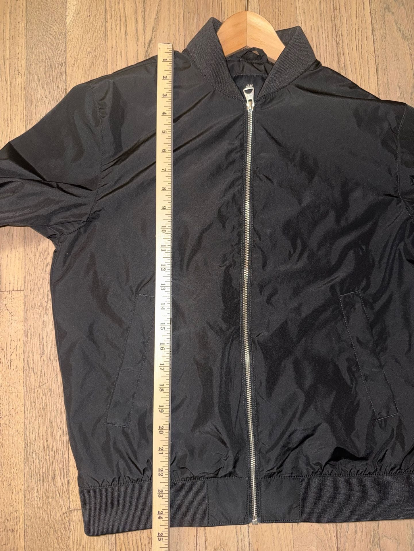 H&M Black Bomber Jacket Size S 4