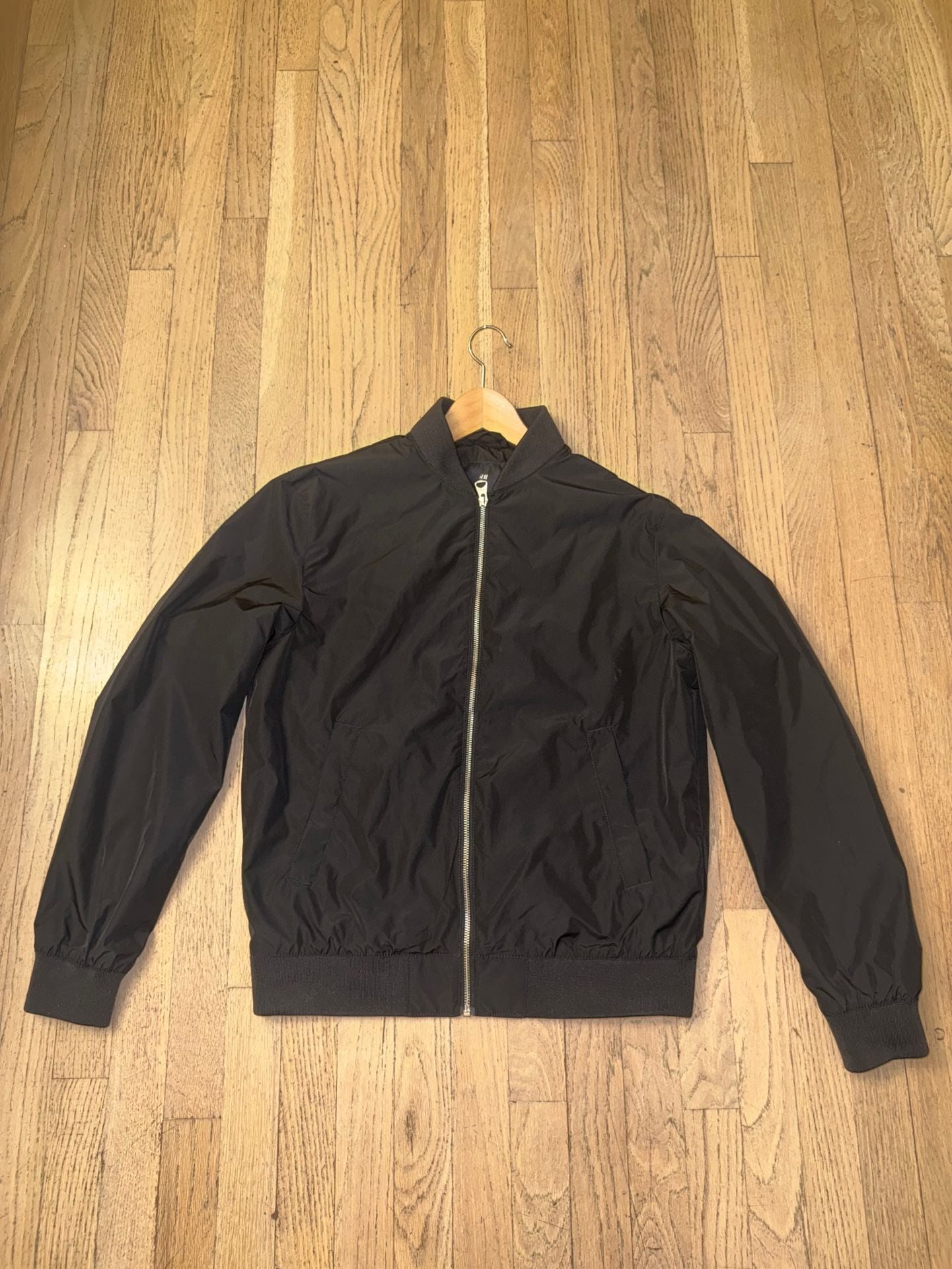 H&M Black Bomber Jacket Size S 2