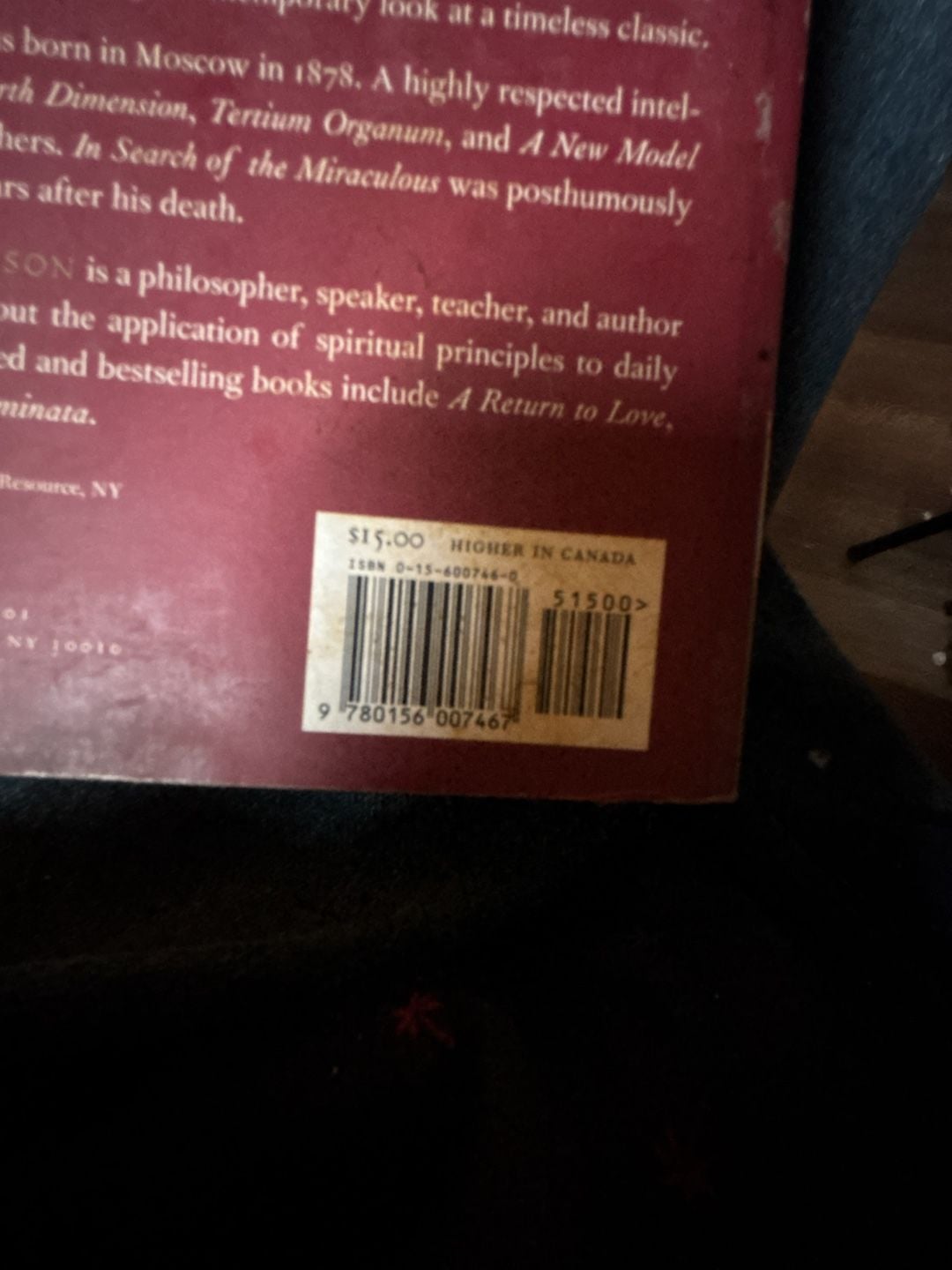 Harcourt In Search of the Miraculous P. D. Ouspensky Paperback Book 3