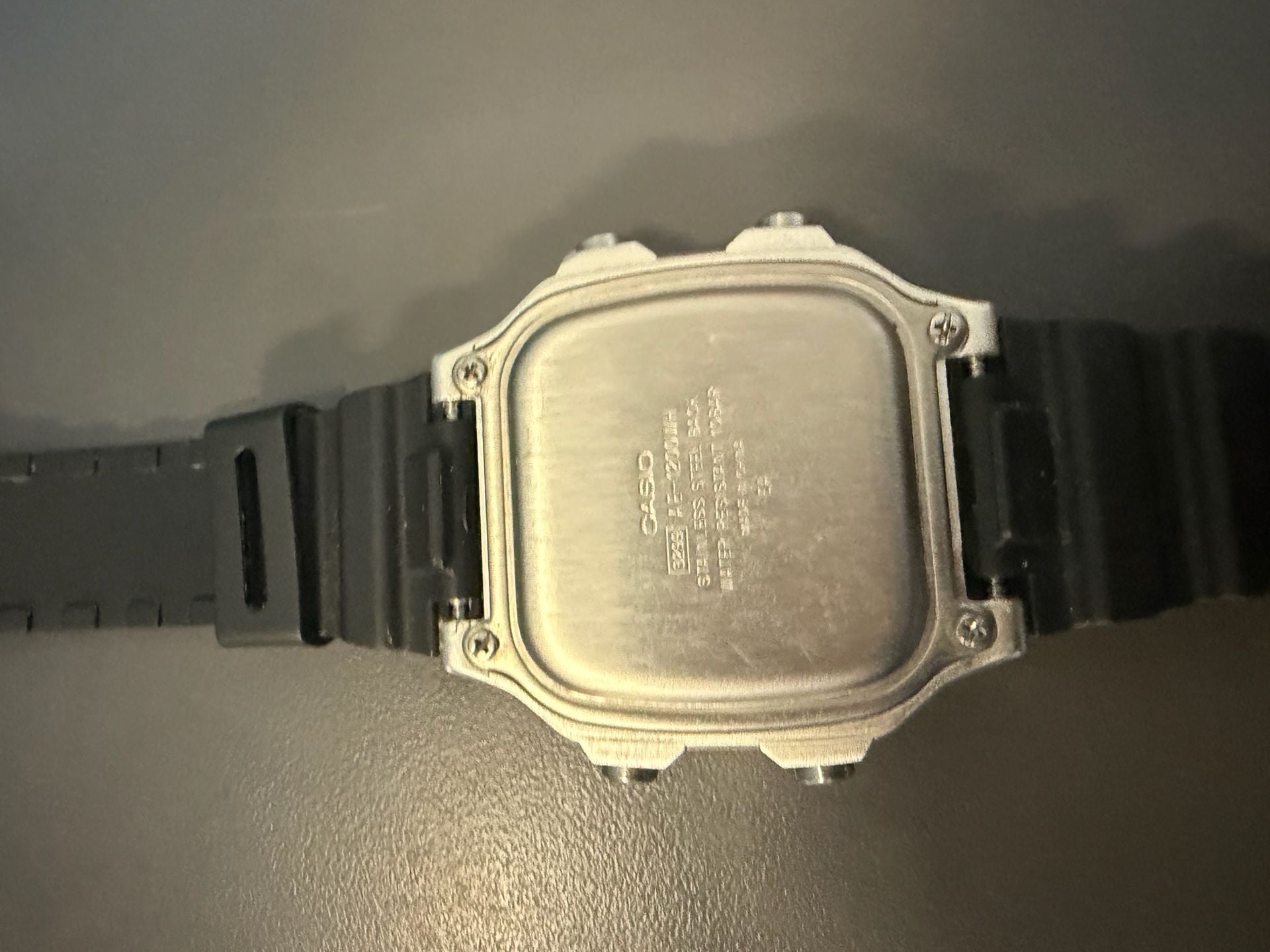 Casio World Time Digital Watch Black Silver CAS63 4