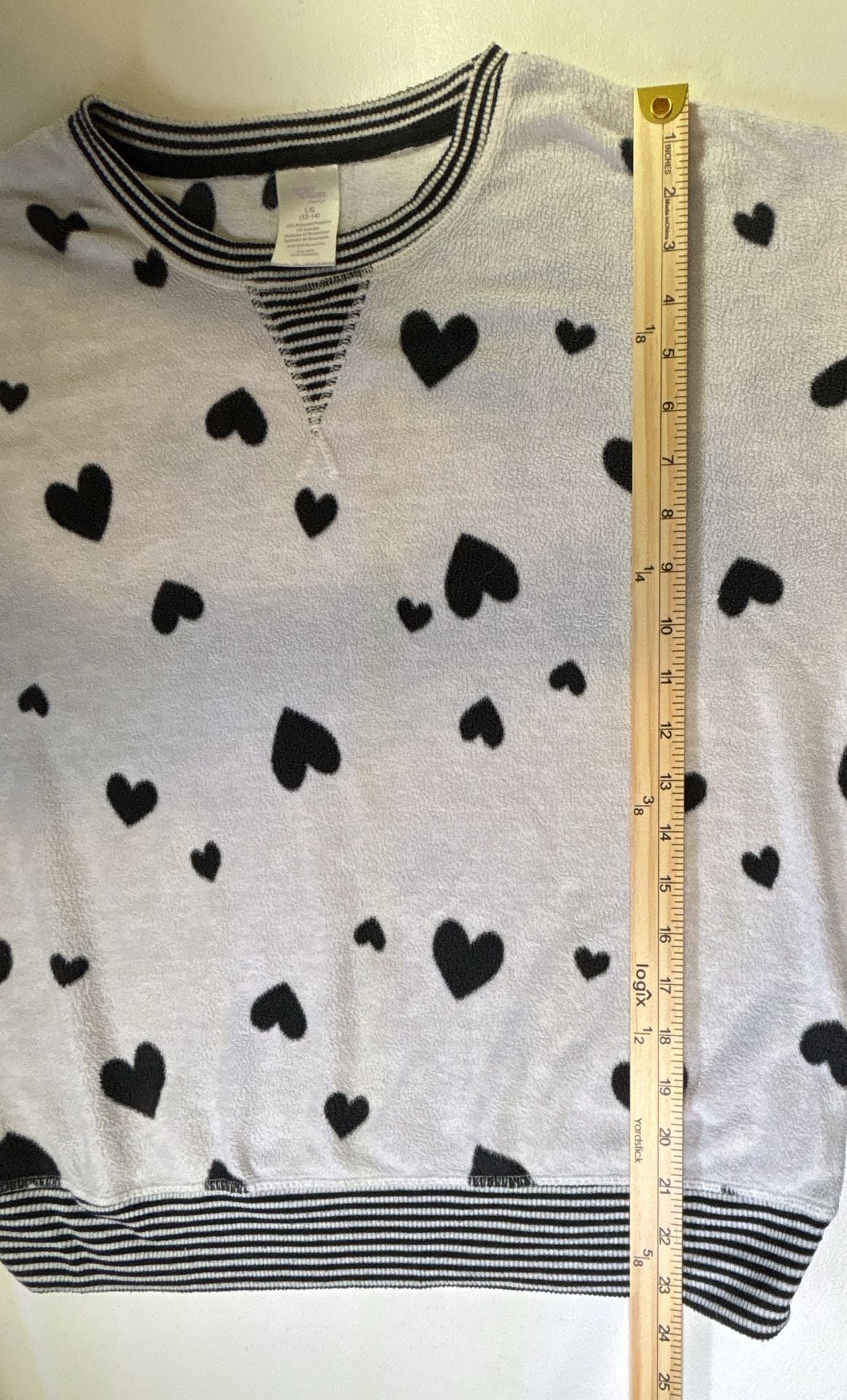 Secret Treasures Pajama Set Heart Print Fleece Sweatshirt Pants 4