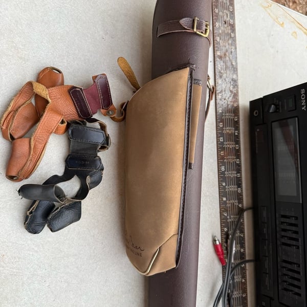 Fred Bear Signature Line Brown Leather Belt Quiver