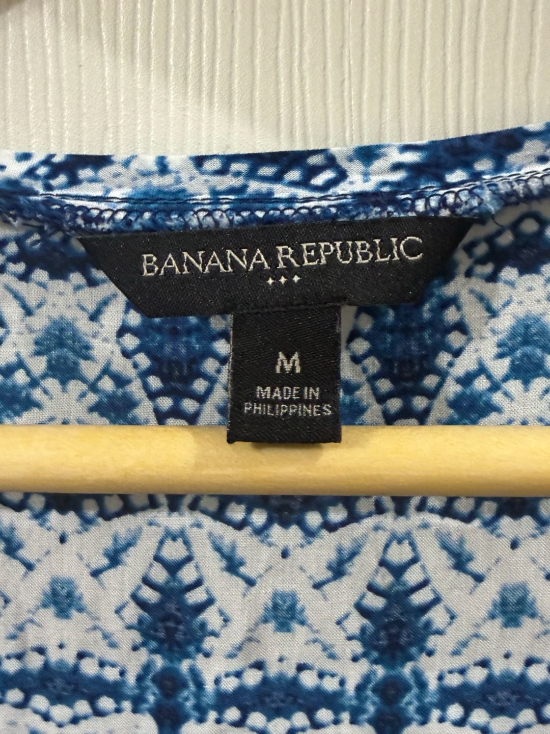 Banana Republic Blue Geometric Print Sleeveless Tank Top Size M 4