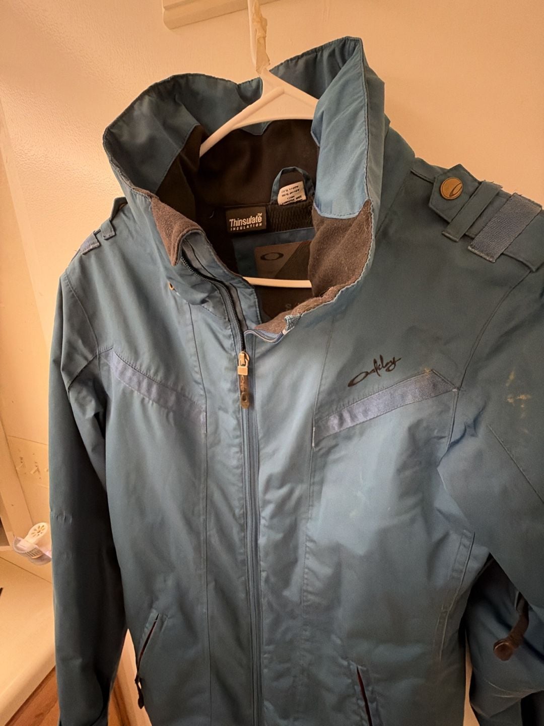 Oakley Thinsulate Insulation Jacket Size S/P Blue Waterproof Ski Jacket 3