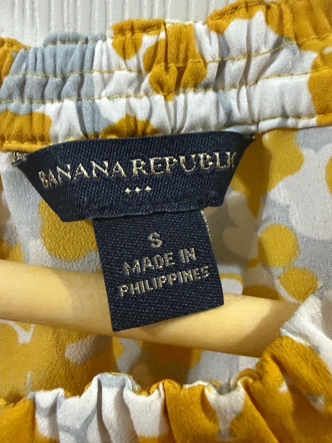 Banana Republic Floral Sleeveless Top Size S Yellow Gray Polyester 5