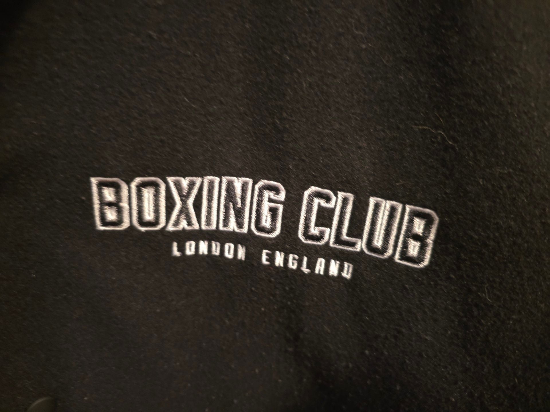 Bershka Boxing Club London England Black Wool Jacket Size 38 8