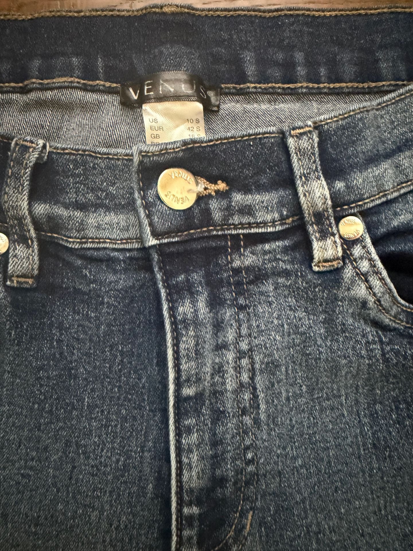 Venus Blue Jeans Size 10S Bootcut Mid Rise Denim Pants 5