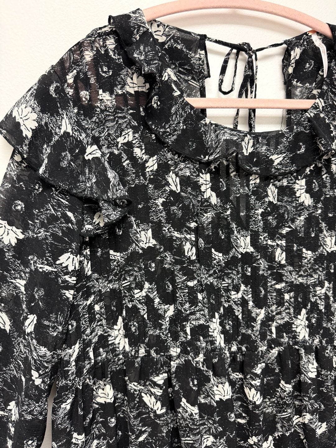 Free People These Dreams Mini Dress Black Combo Small 8