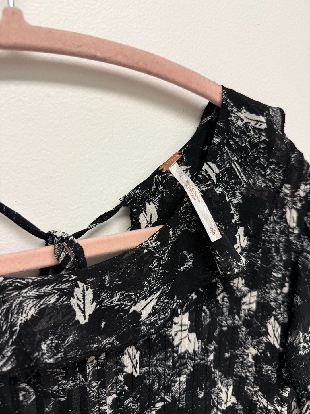 Free People These Dreams Mini Dress Black Combo Small 10