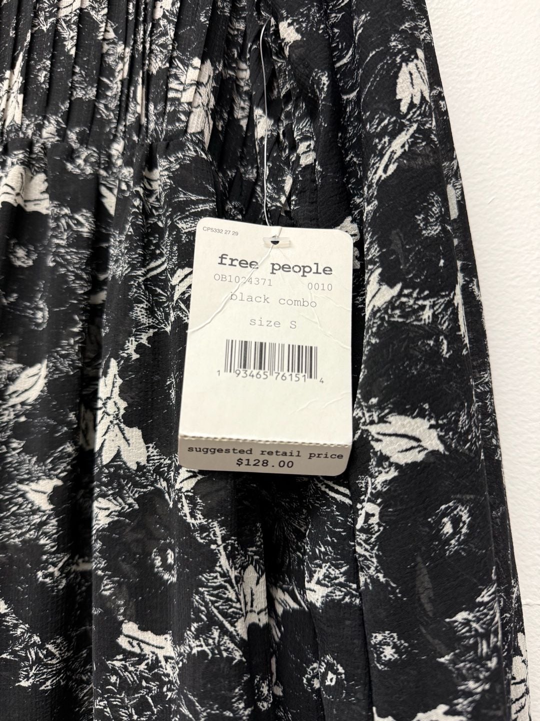 Free People These Dreams Mini Dress Black Combo Small 13